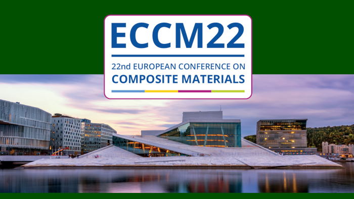 ECCM22 banner with a picture of the conference centre in Oslo, Norway