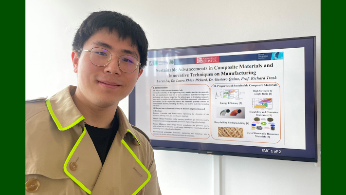 Lucas Lu and his poster